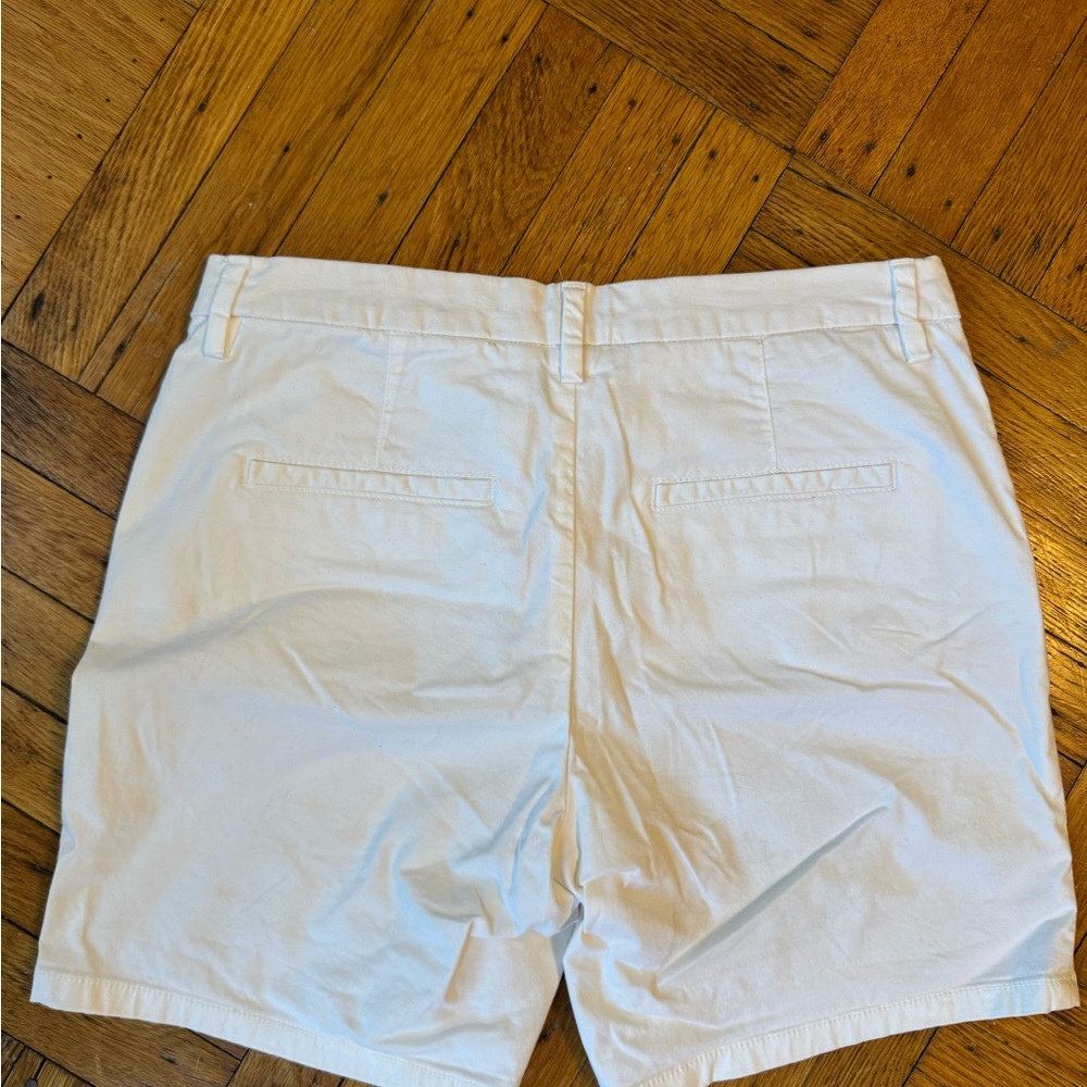 H&M White Bermuda Shorts Classic Cotton Blend NWOT - Picture 8 of 8